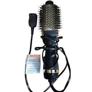 Hot Tools Professional Volumizer Hair Dryer Brush Black Gold Ionic Blowout Tool